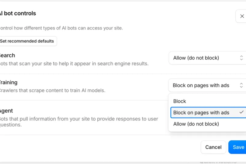 Cloudflare αντικαθιστά το γενικό μπλοκάρισμα bot AI με λεπτομερείς ελέγχους